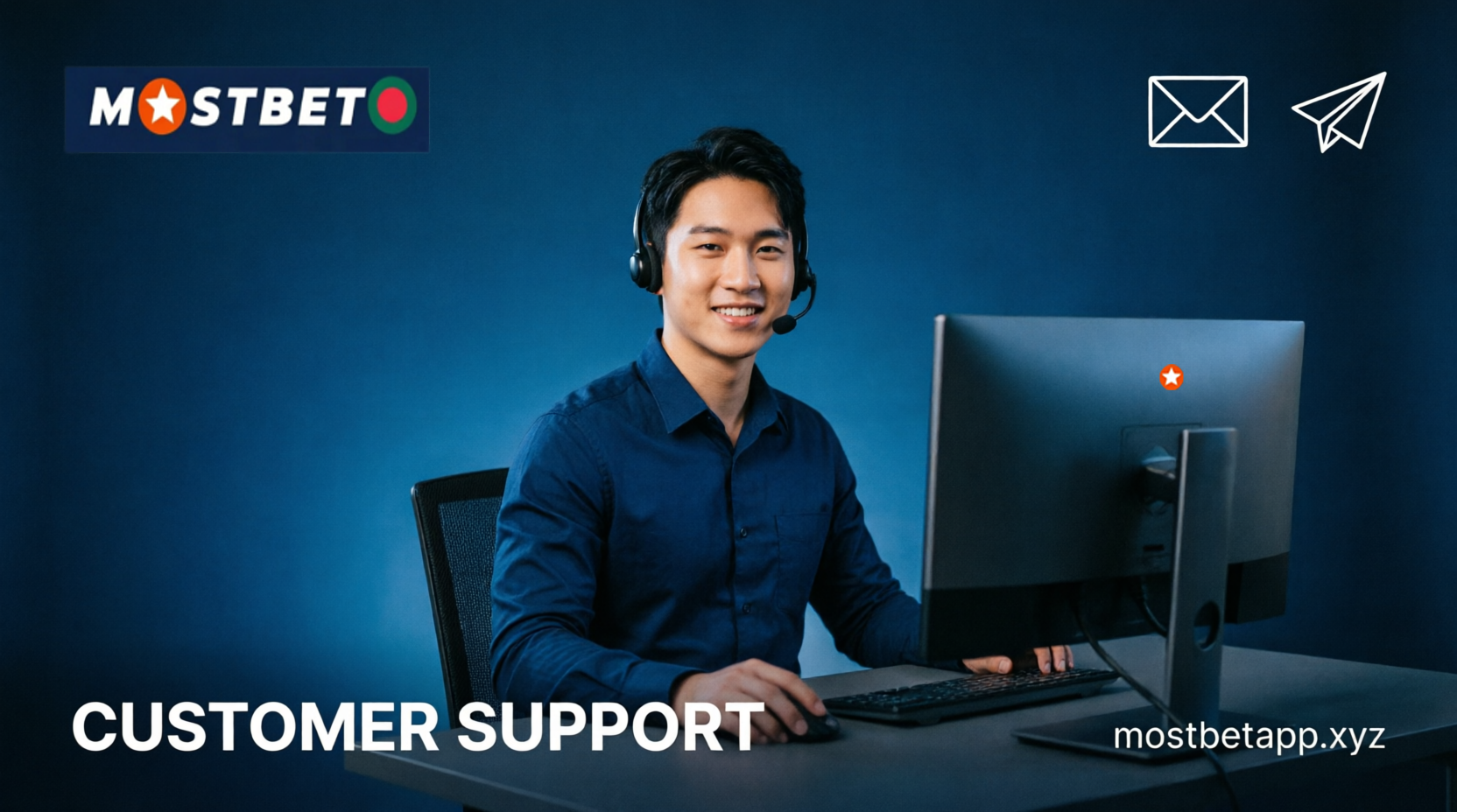 Mostbet Customer Support interface showing help options